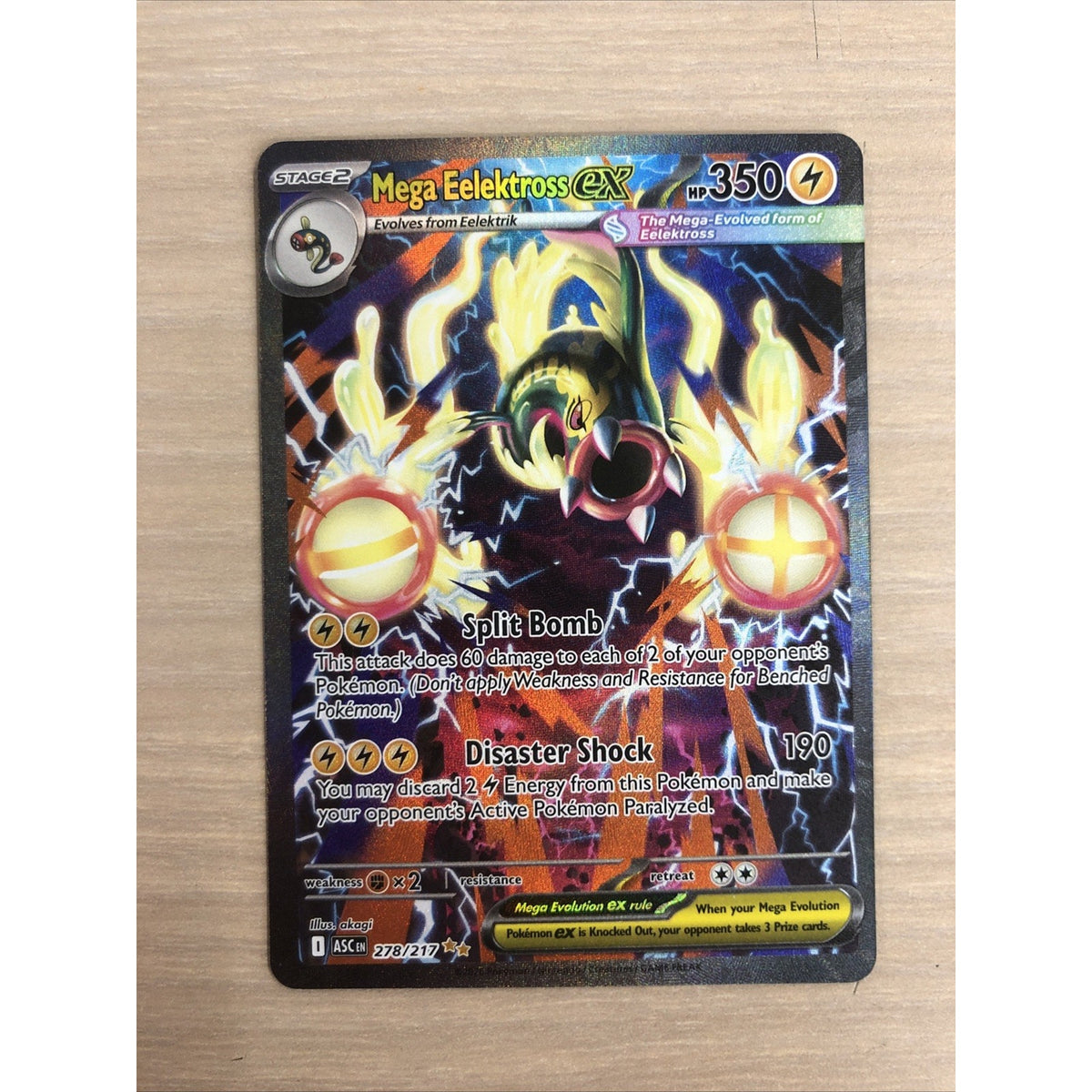 Mega Eelektross ex 278/217 Me: Ascended Heroes Holo