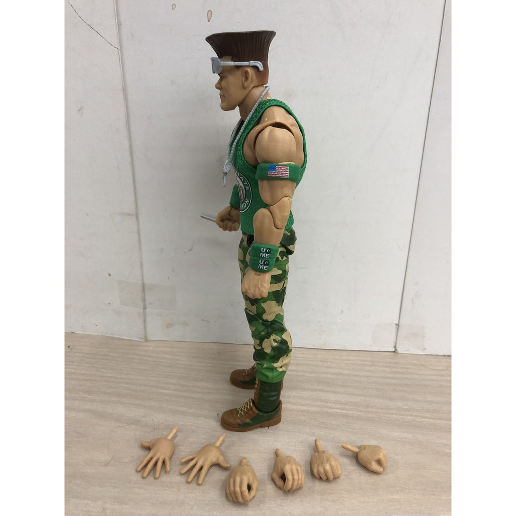 WWE x Street Fighter Elite Collection John Cena (as Guile) Figure Loose Complete