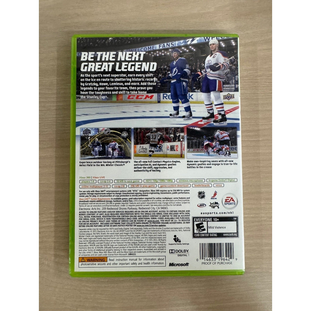 NHL 12 Xbox 360 Video Game EA Sports Hockey NTSC Multiplayer