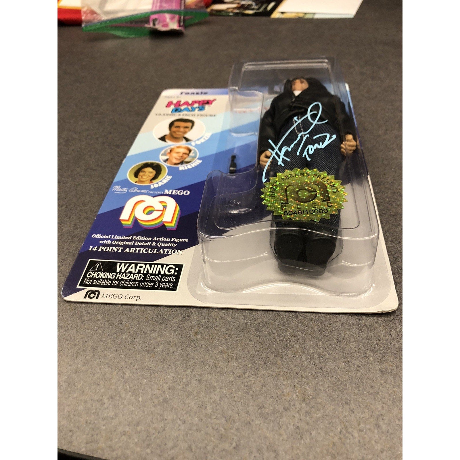 2018 Mego FONZIE Happy Days 8" Doll Signed by Henry Winkler Autograph PSA CoA