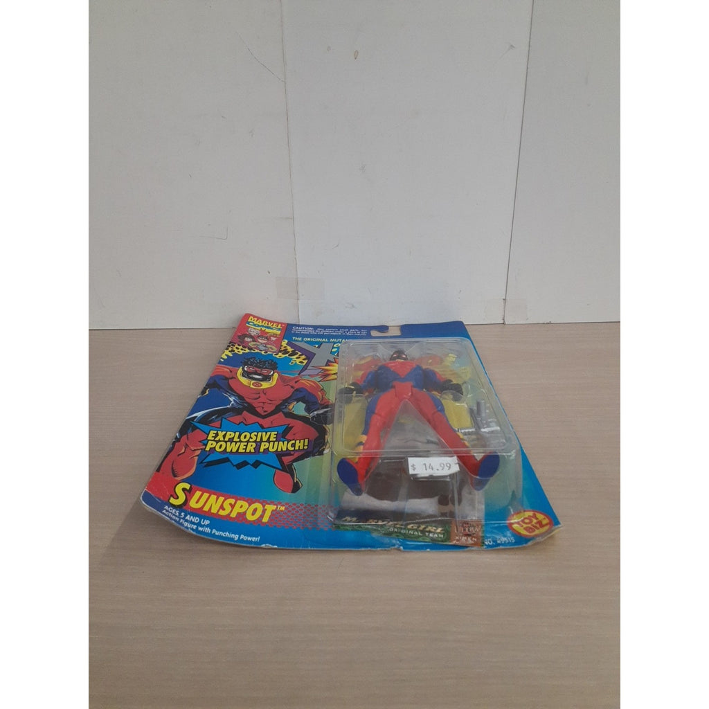 Marvel X-Men X-Force Sunspot Action Figure Explosive Power Punch 1994 Toy Biz