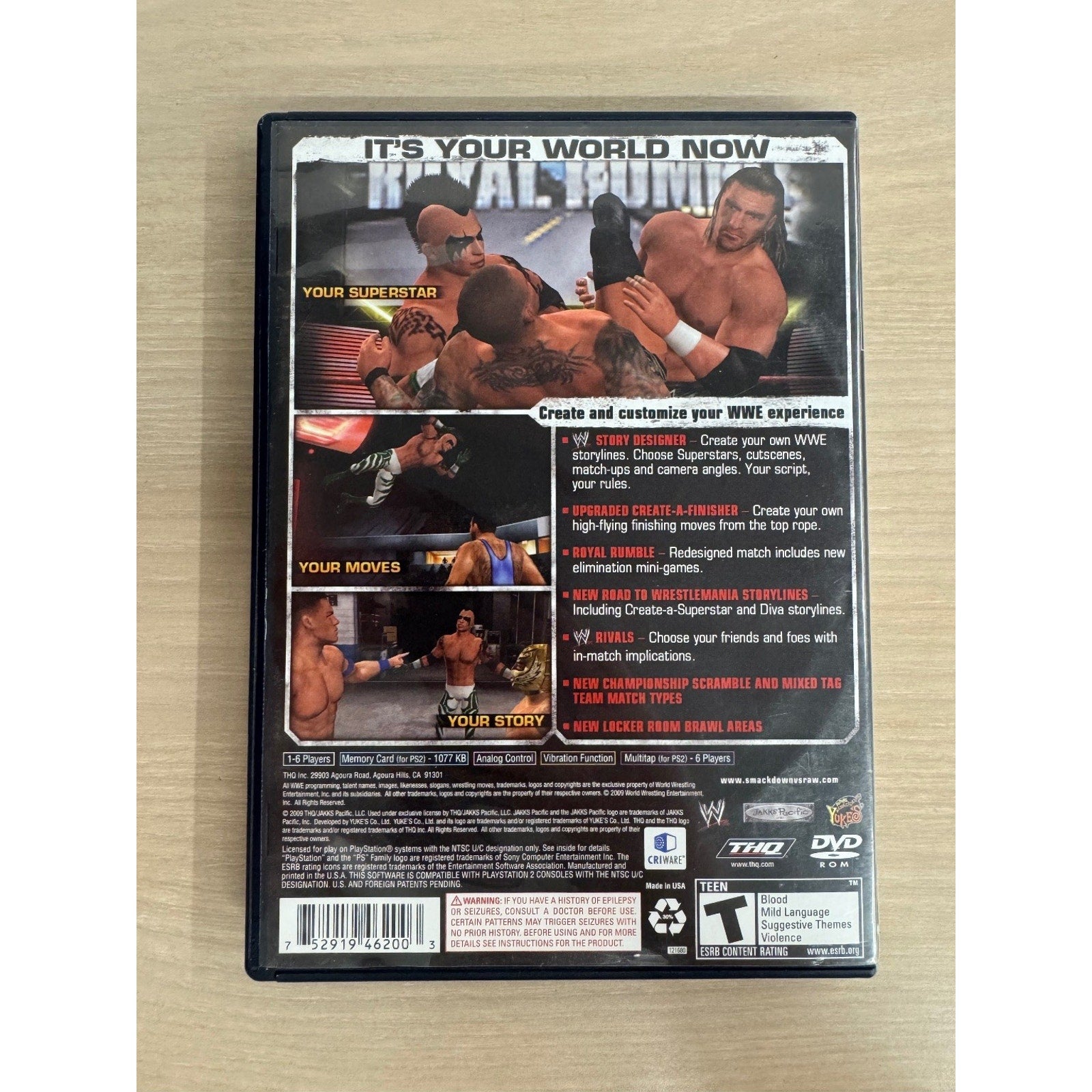 WWE SmackDown vs. Raw 2010 PlayStation 2 PS2 Video Game Multiplayer Wrestling