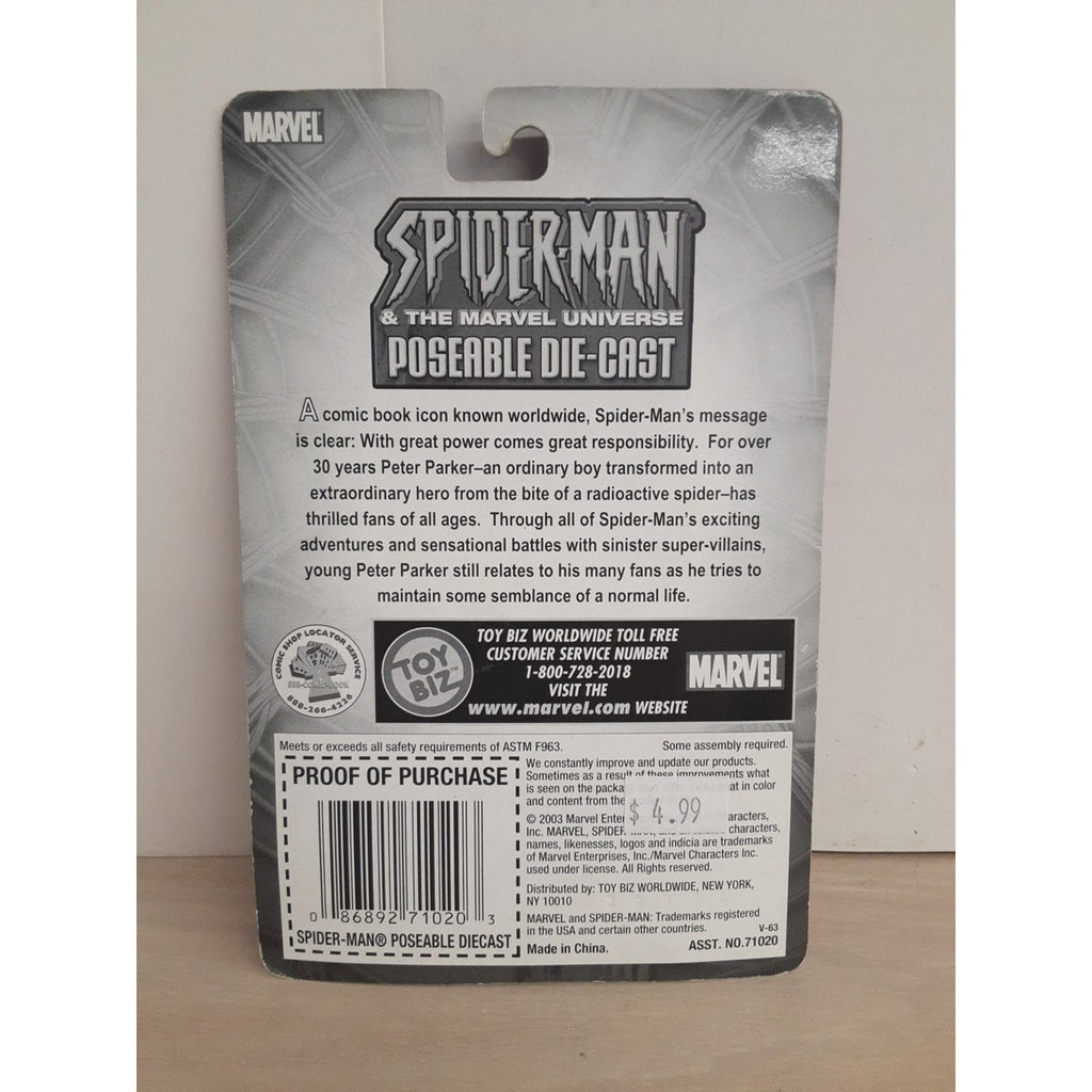 Spiderman Poseable Ironman Diecast