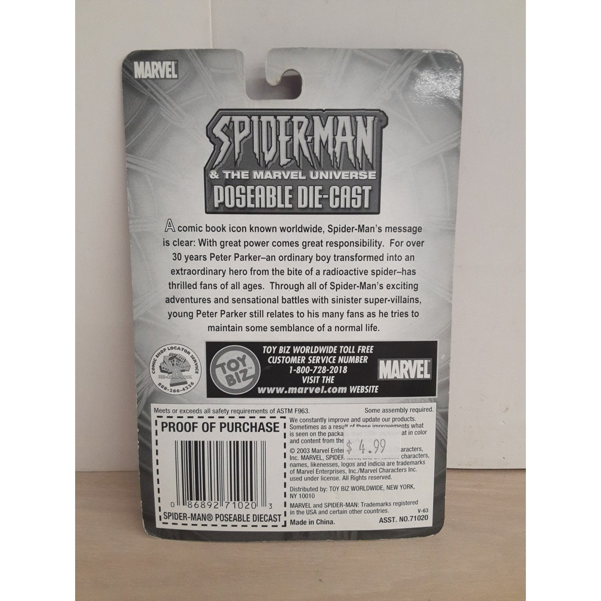 Spiderman Poseable Ironman Diecast