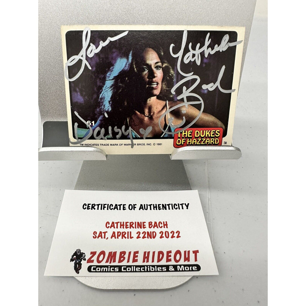 1981 The Dukes of Hazzard 'Daisy' Card SIGNED Catherine Bach! Zombie Hideout COA